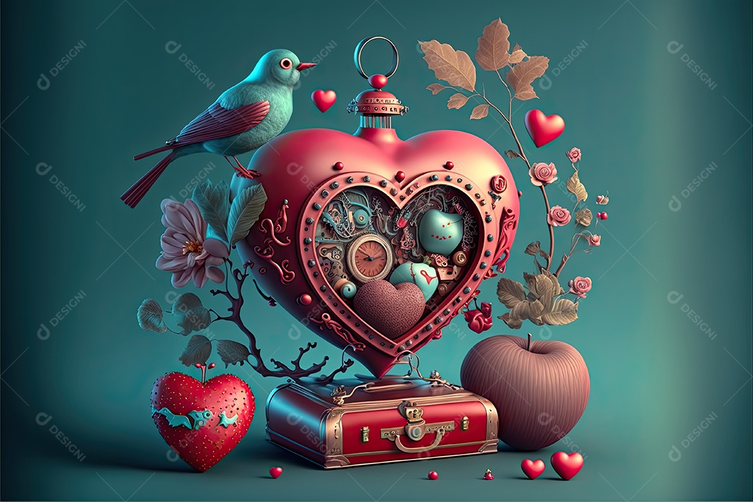 Ilustração sobre o dia dos namorados