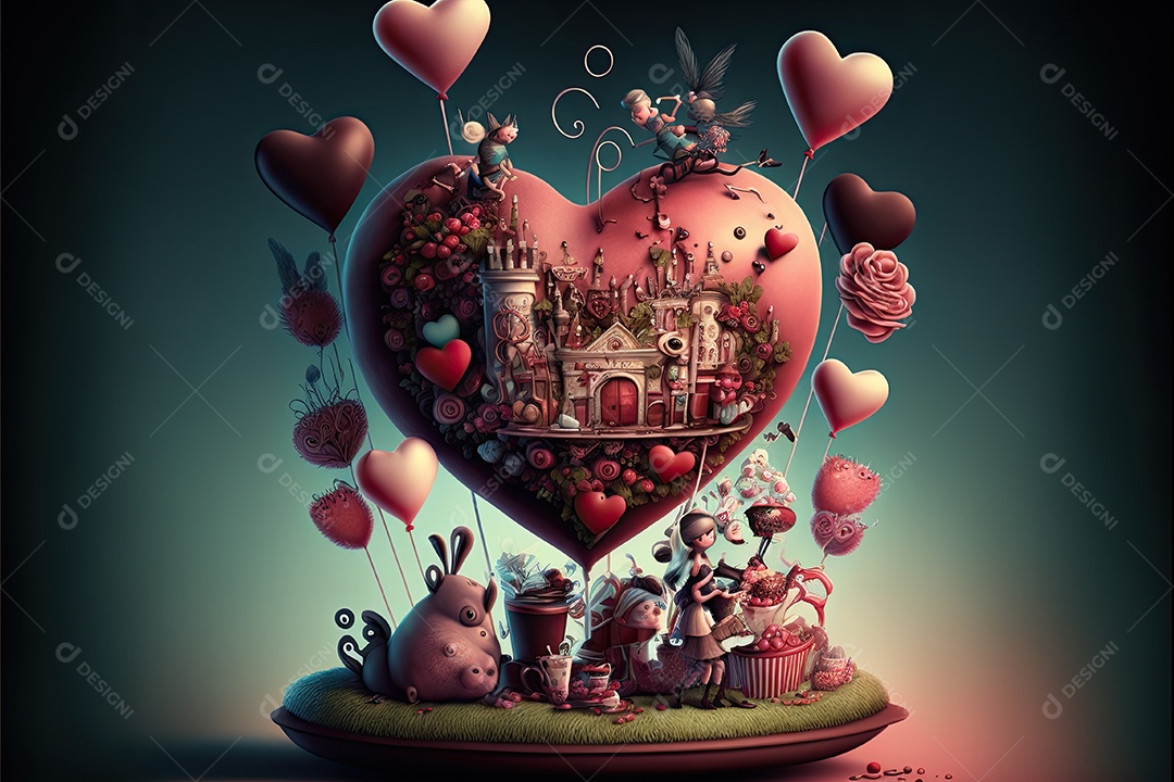 Ilustração sobre o dia dos namorados