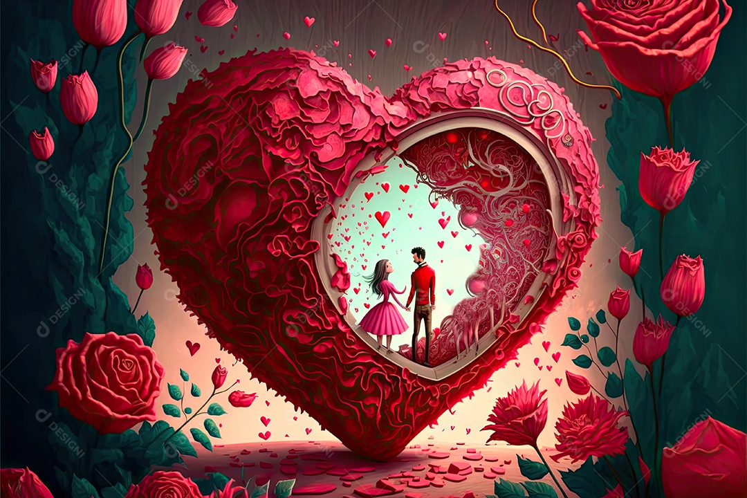 Ilustração sobre o dia dos namorados