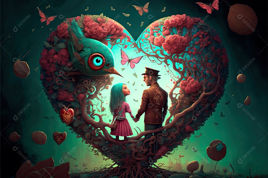 Ilustração sobre o dia dos namorados