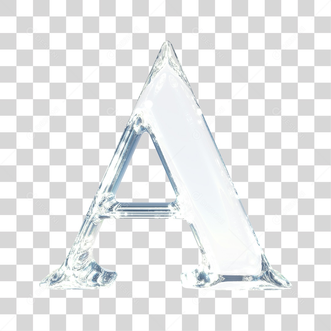 Elemento 3D Para Composição Letra A Prata PNG Transparente