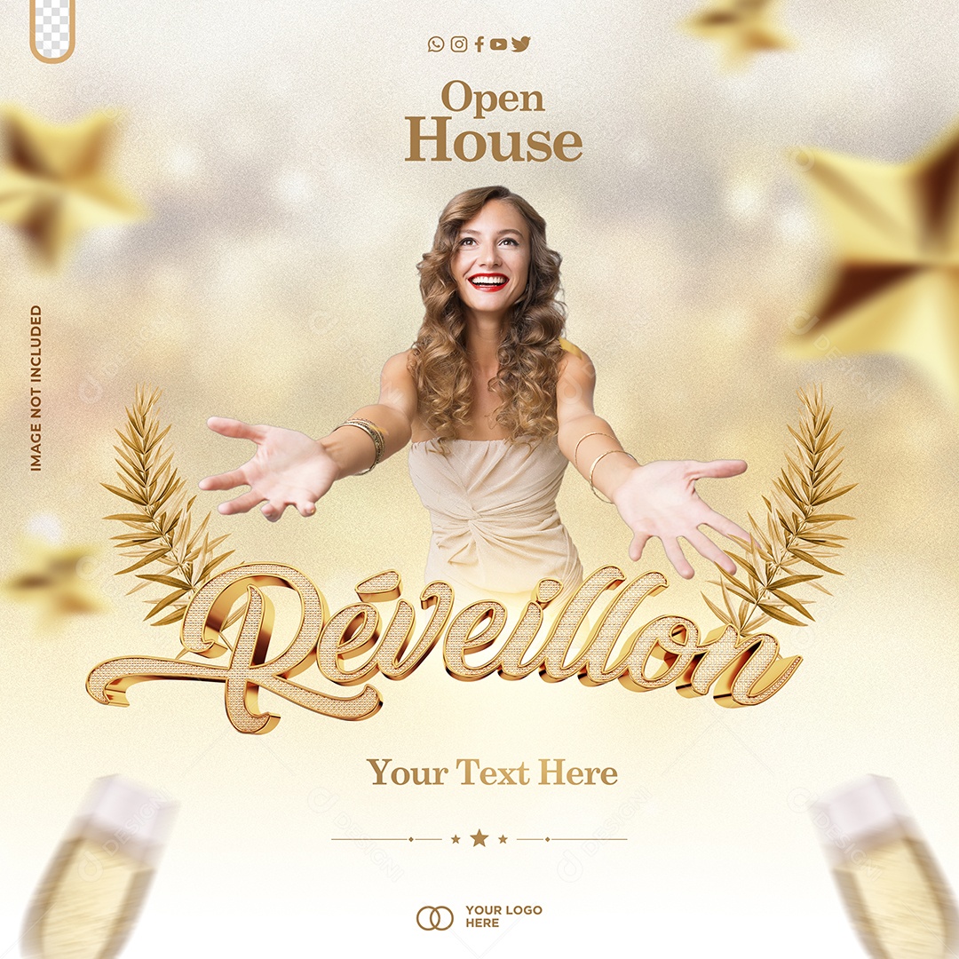 Réveillon 2023 Social Media PSD Editável