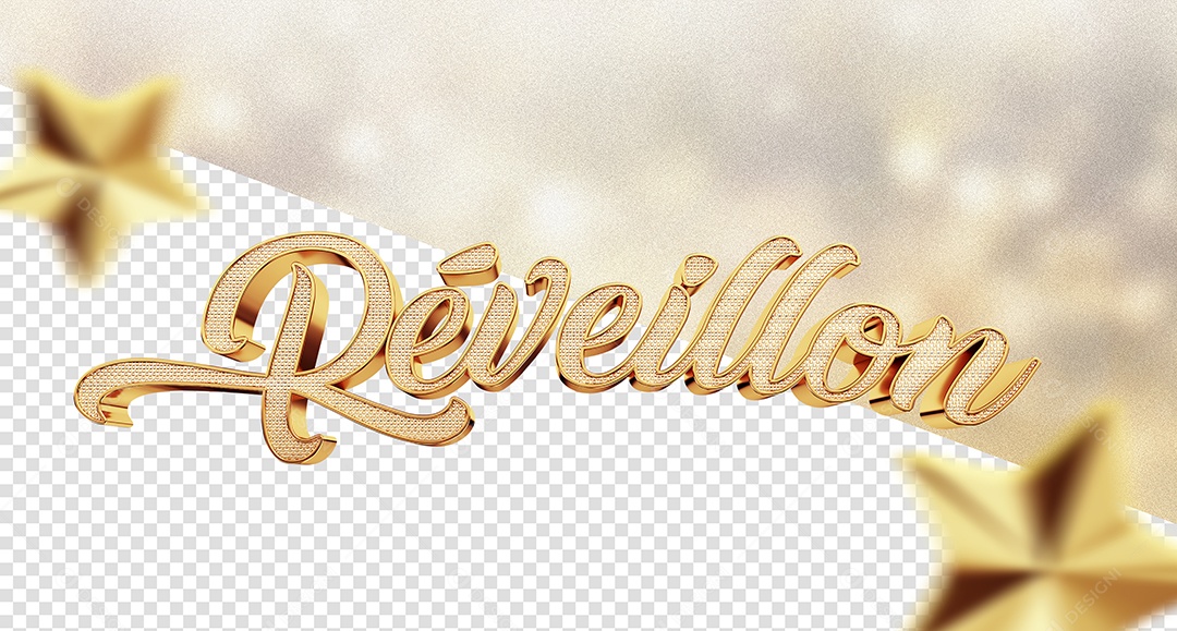 Texto 3D Para Composição Réveillon PSD