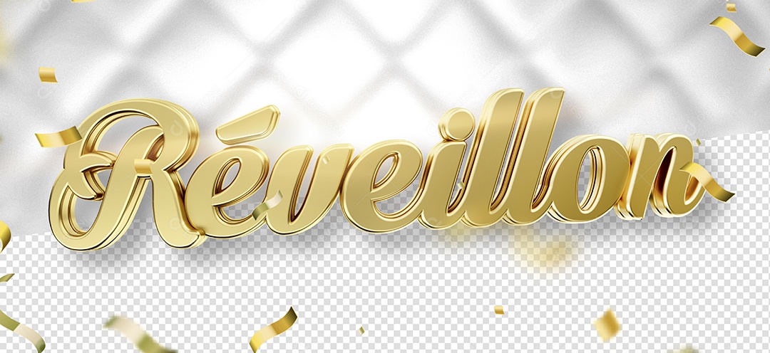 Texto 3D Para Composição Réveillon PSD