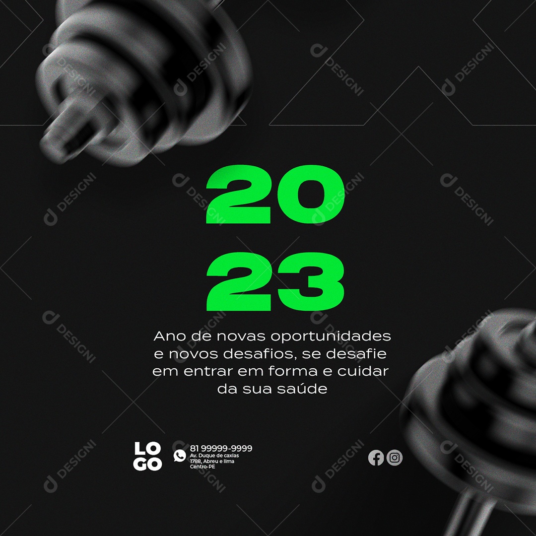 Year of New Opportunities 2023 Happy New Year Academia Social Media Editable PSD