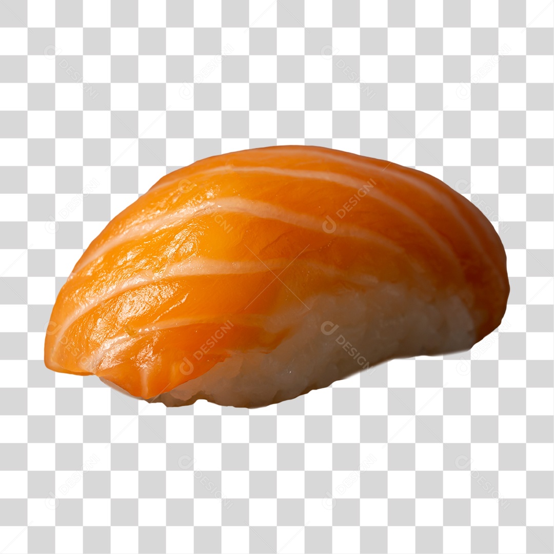 Comida Japonesa Nigiri Salmão PNG Transparente