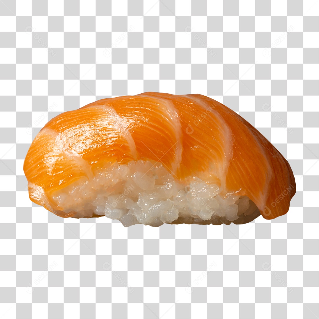 Comida Japonesa Nigiri Salmão PNG Transparente