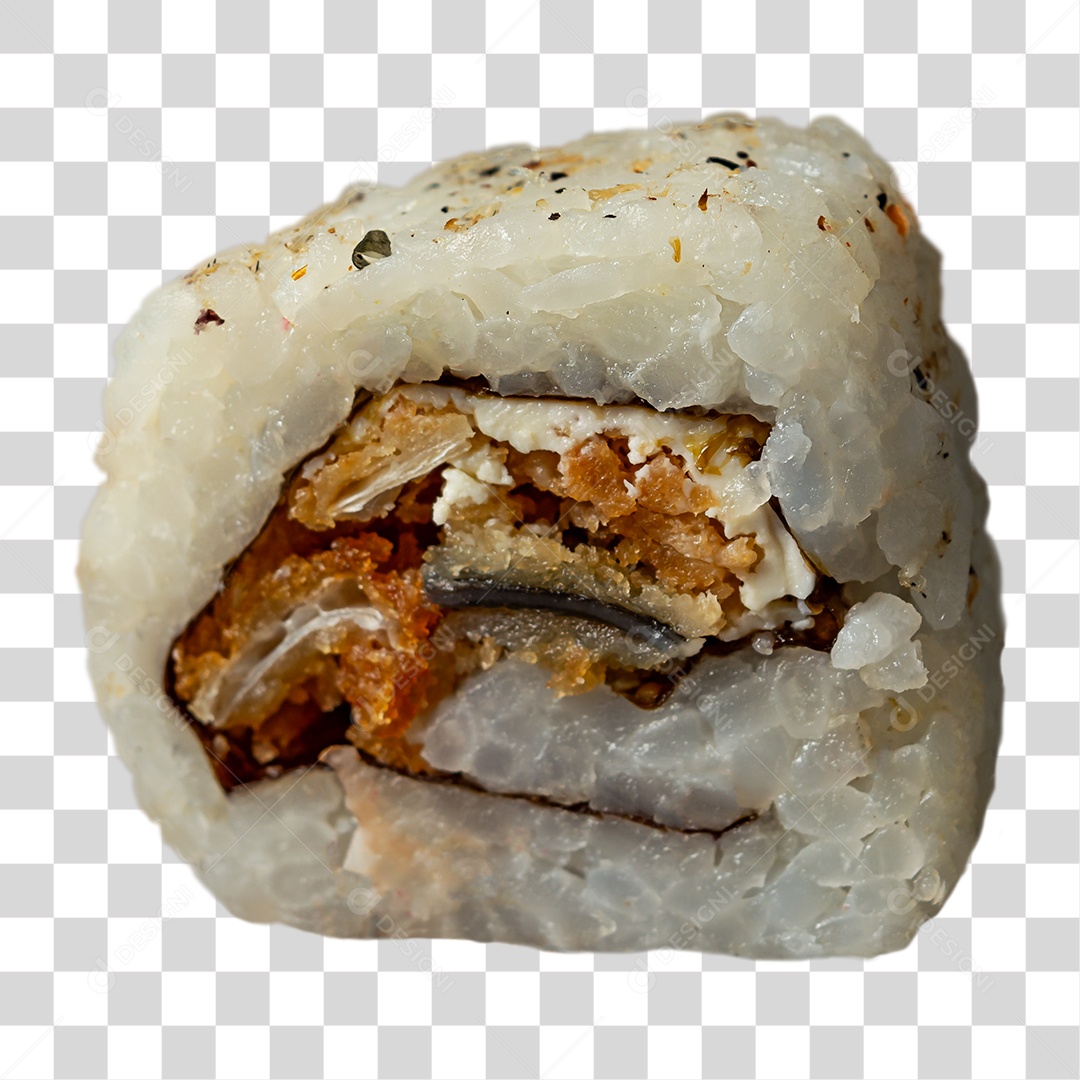 Comida Japonesa Uramaki Skin PNG Transparente