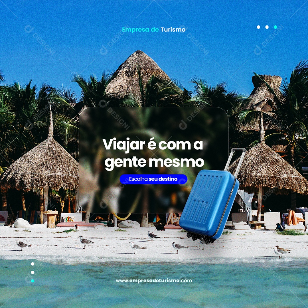 Viajar é coma Gente Mesmo Empresa de Turismo Social Media PSD Editável