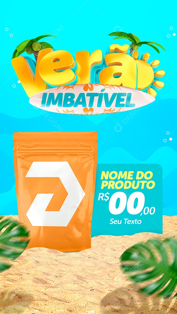 Story Verão Imbatível Lojas Social Media PSD Editável