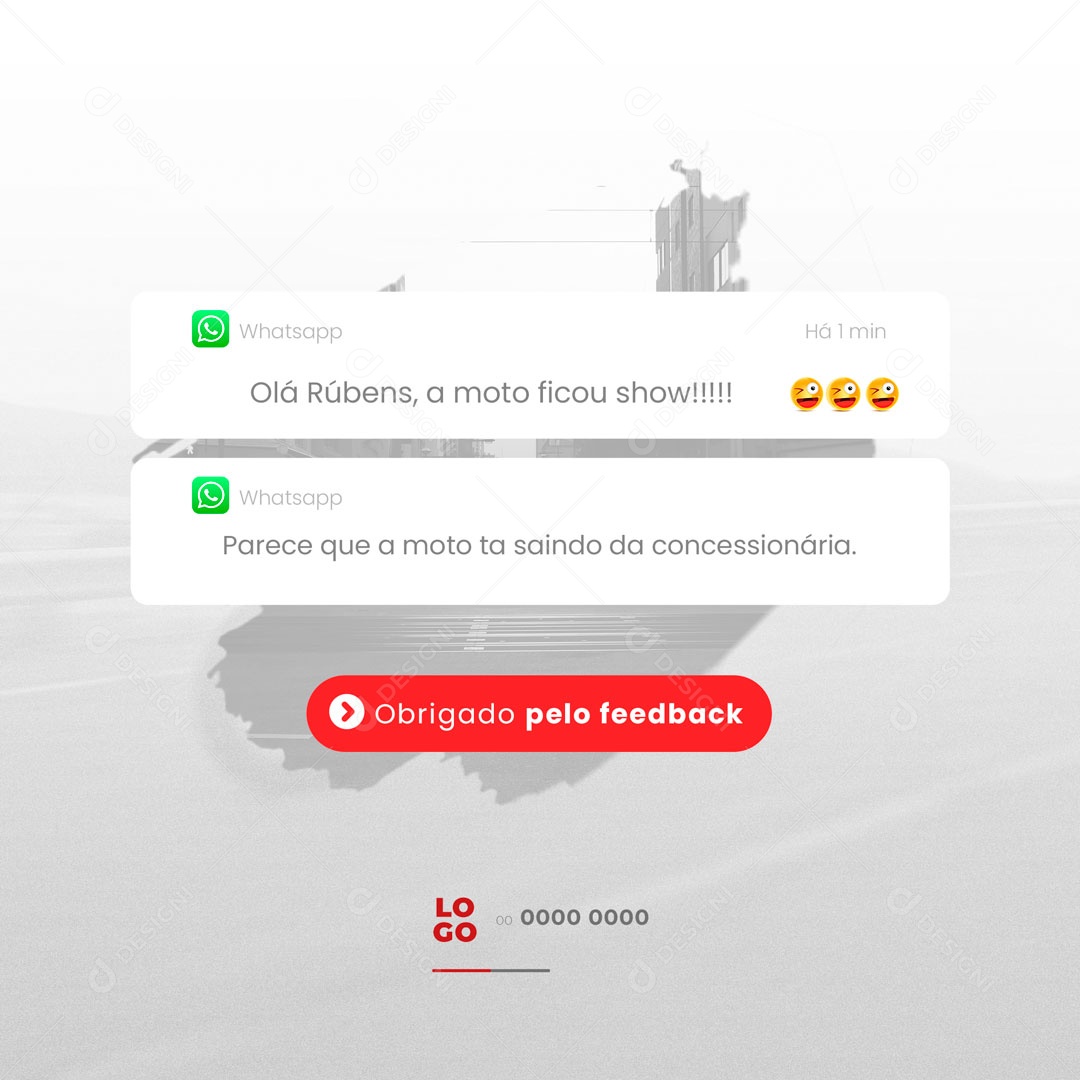 Feedback Oficina Mecânica Social Media PSD Editável