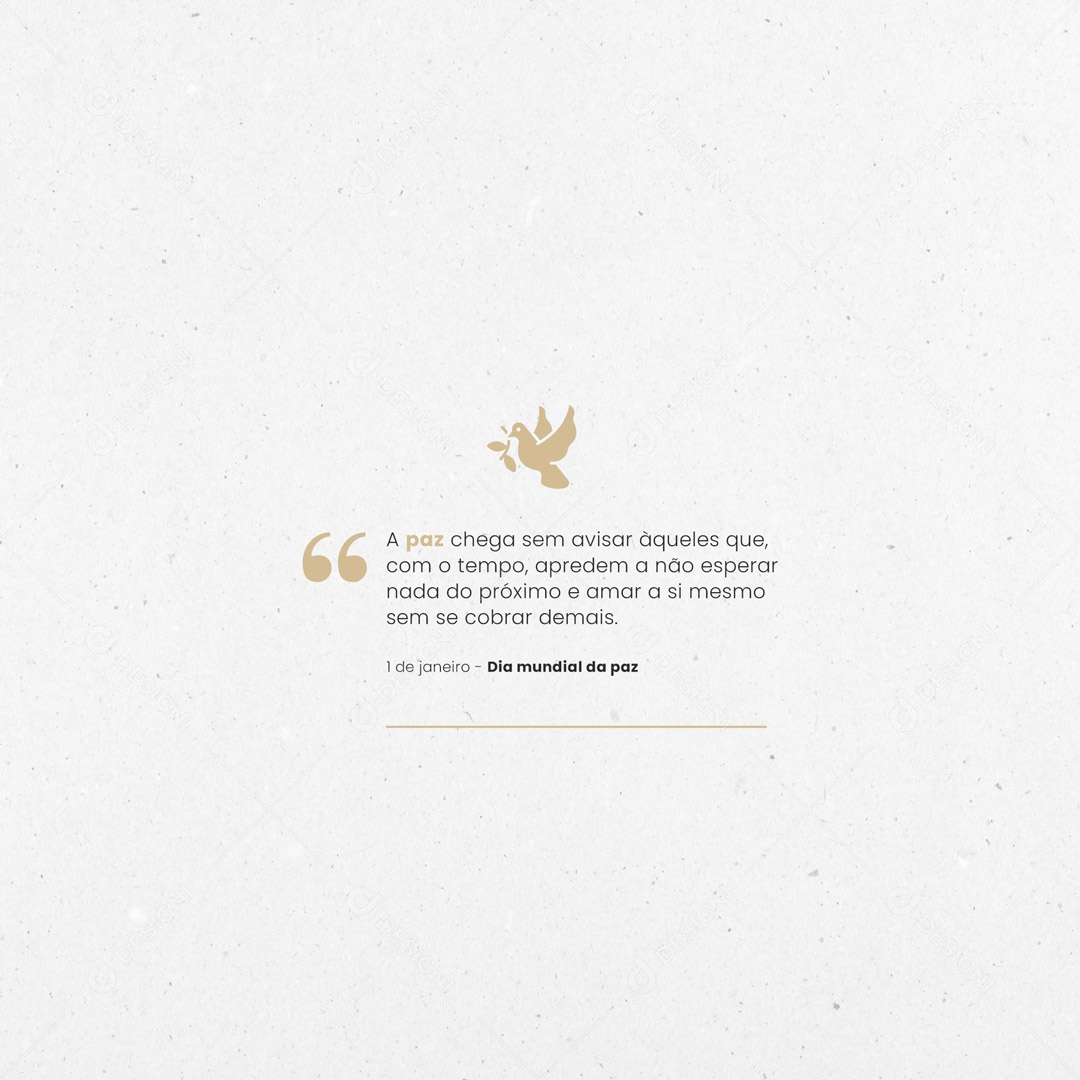 Social Media 01 de Janeiro Dia Mundial da Paz PSD Editável