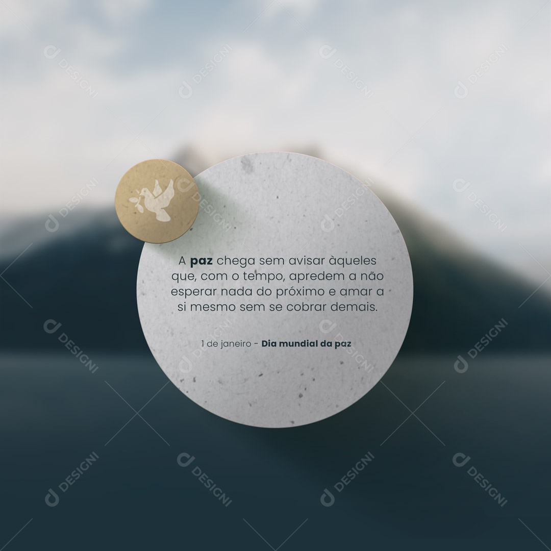 Dia Mundial da Paz 01 de Janeiro Social Media PSD Editável