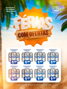 Post Encarte de Férias de Verão Social Media PSD Editável