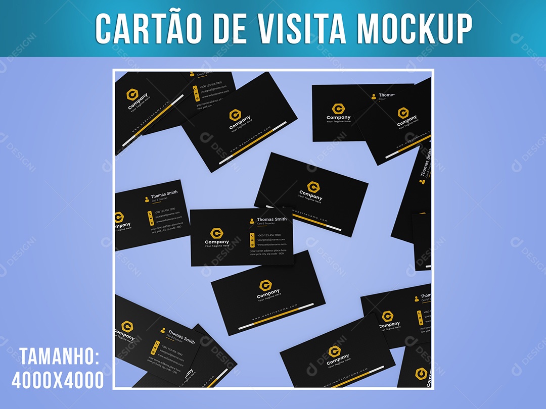 Mockup Cartão de Visita PSD Editável