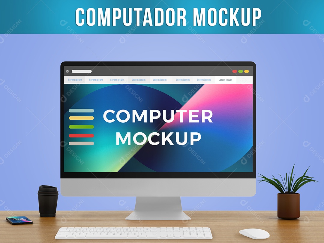 Mockup Computador PSD Editável