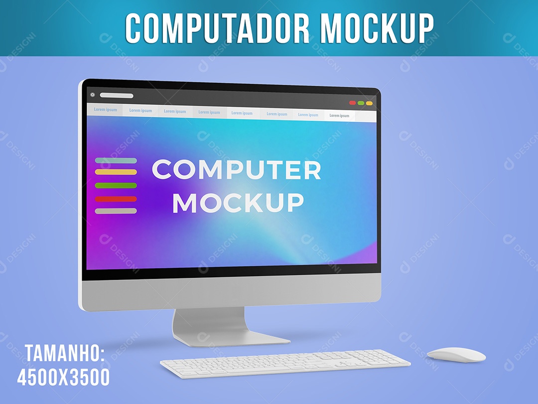 Mockup Computador PSD Editável