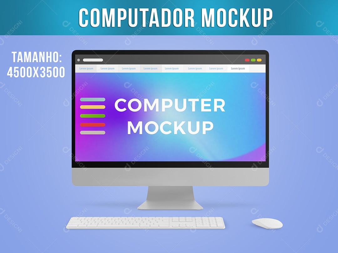 Mockup Computador PSD Editável