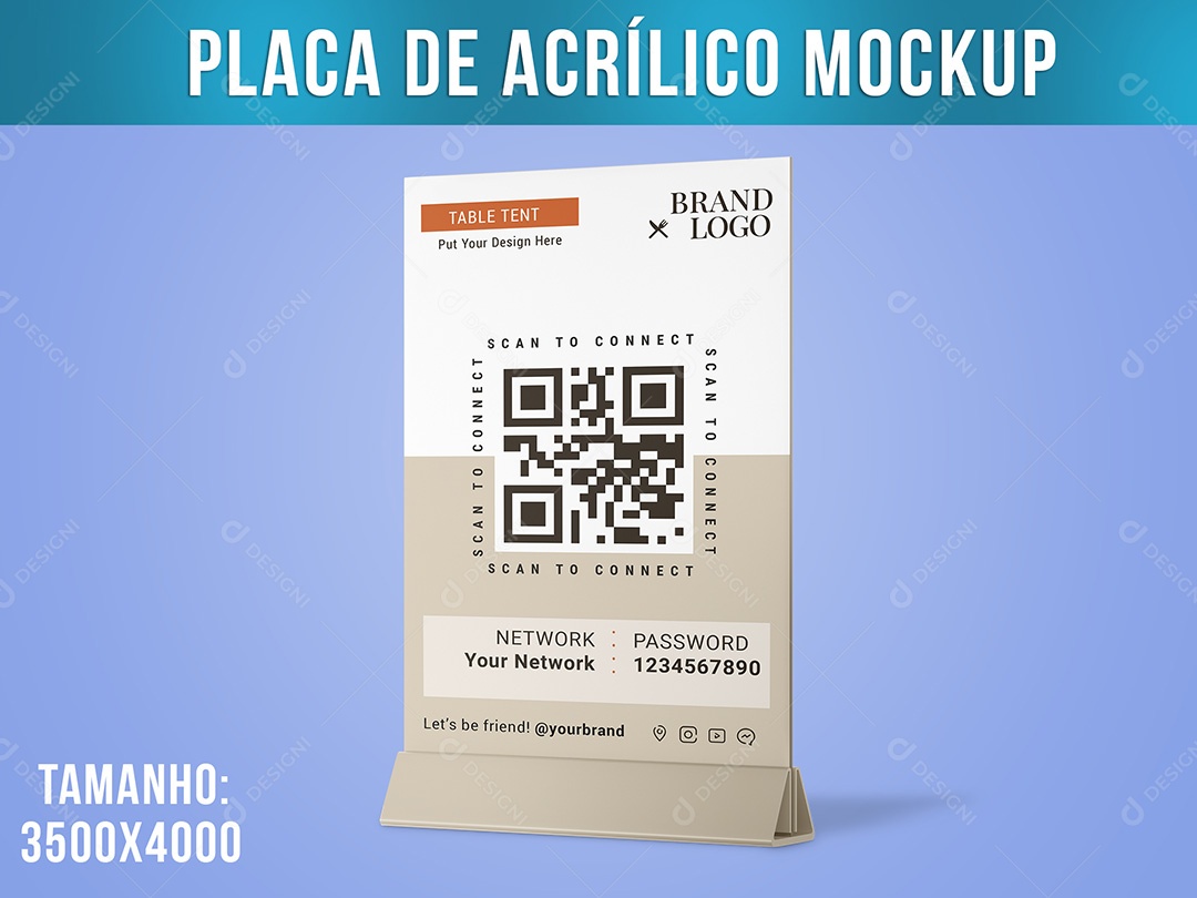 Mockup Placa de Acrílico PSD Editável