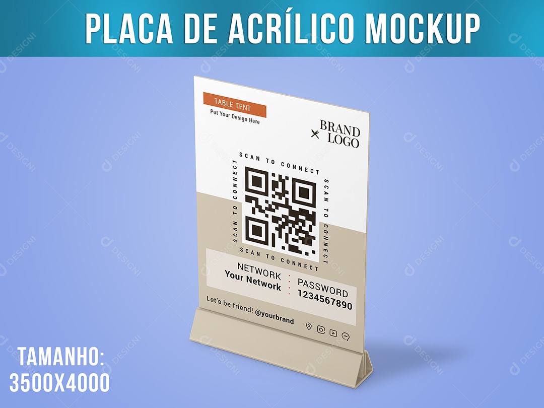 Mockup Placa de Acrílico PSD Editável