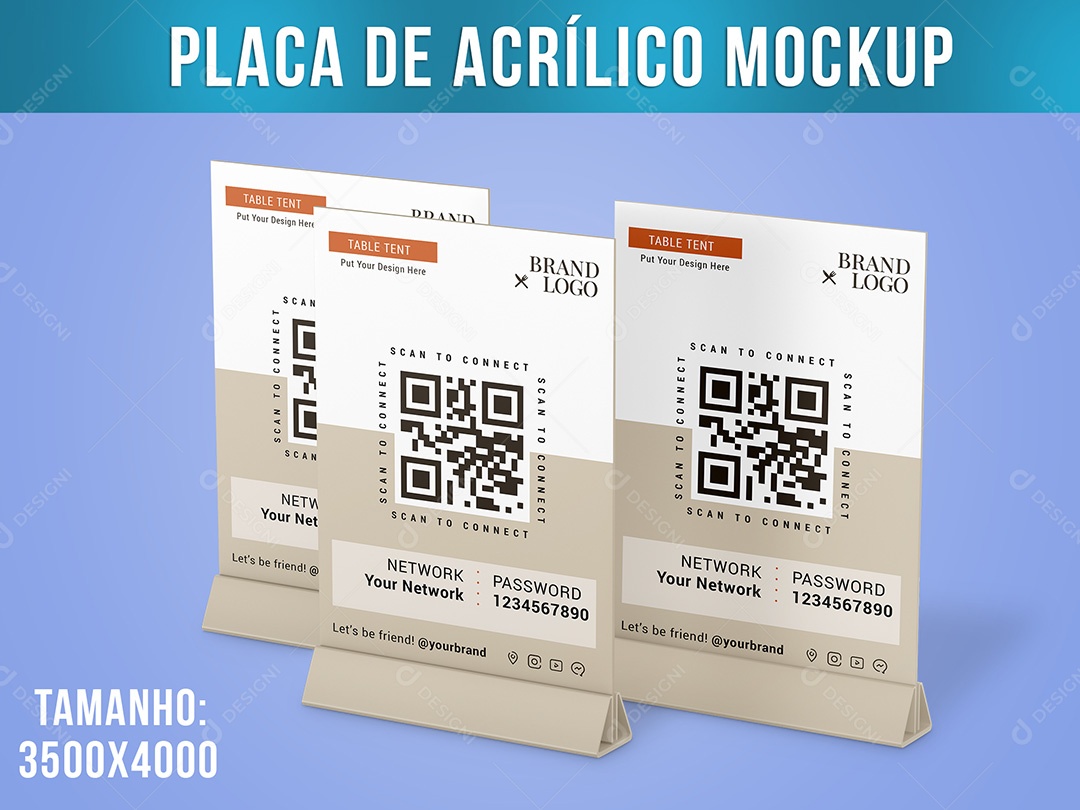 Mockup Placa de Acrílico PSD Editável