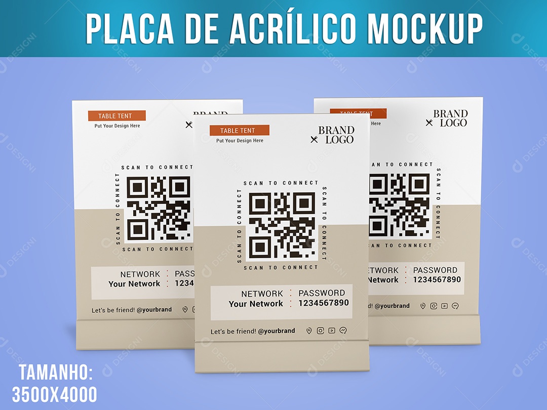 Mockup Placa de Acrílico PSD Editável