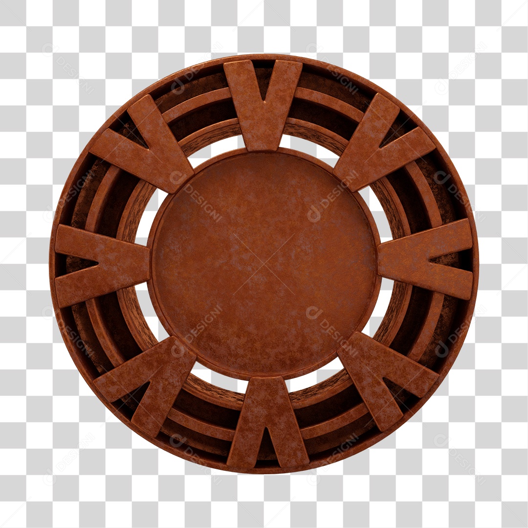 Elemento de Metal PNG Transparente Sem Fundo