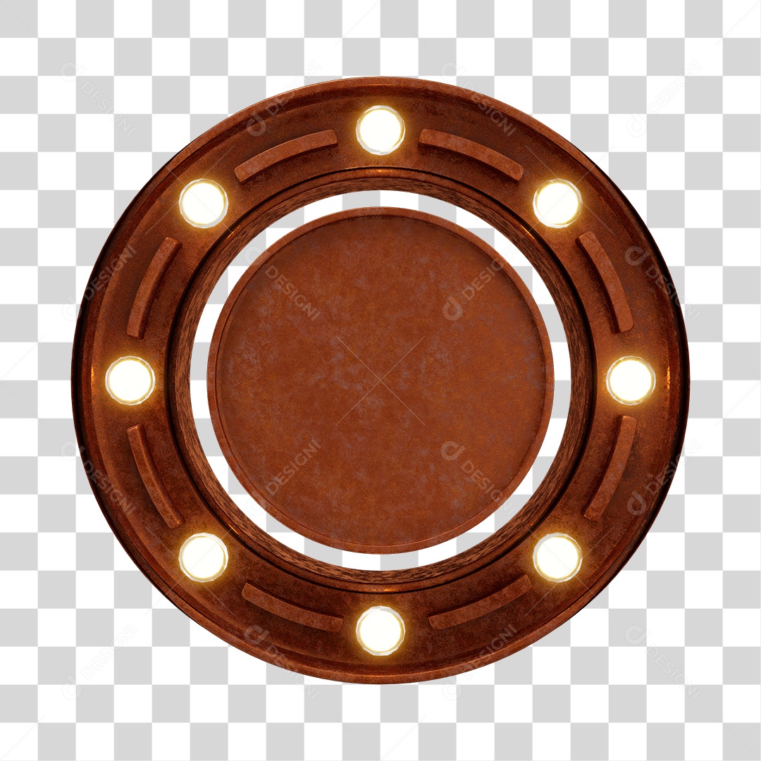 Elemento de Metal com Luzes PNG Transparente Sem Fundo