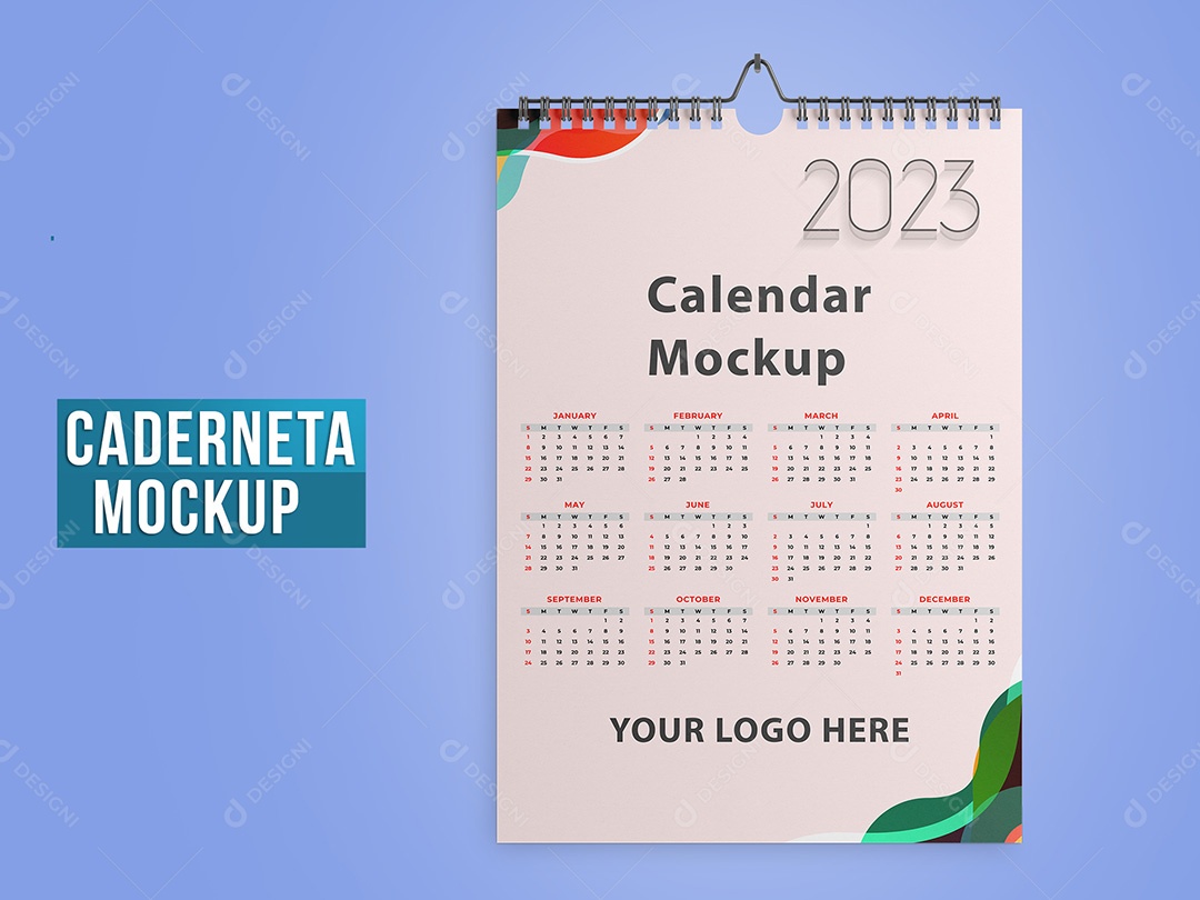 Mockup Calendário PSD Editável