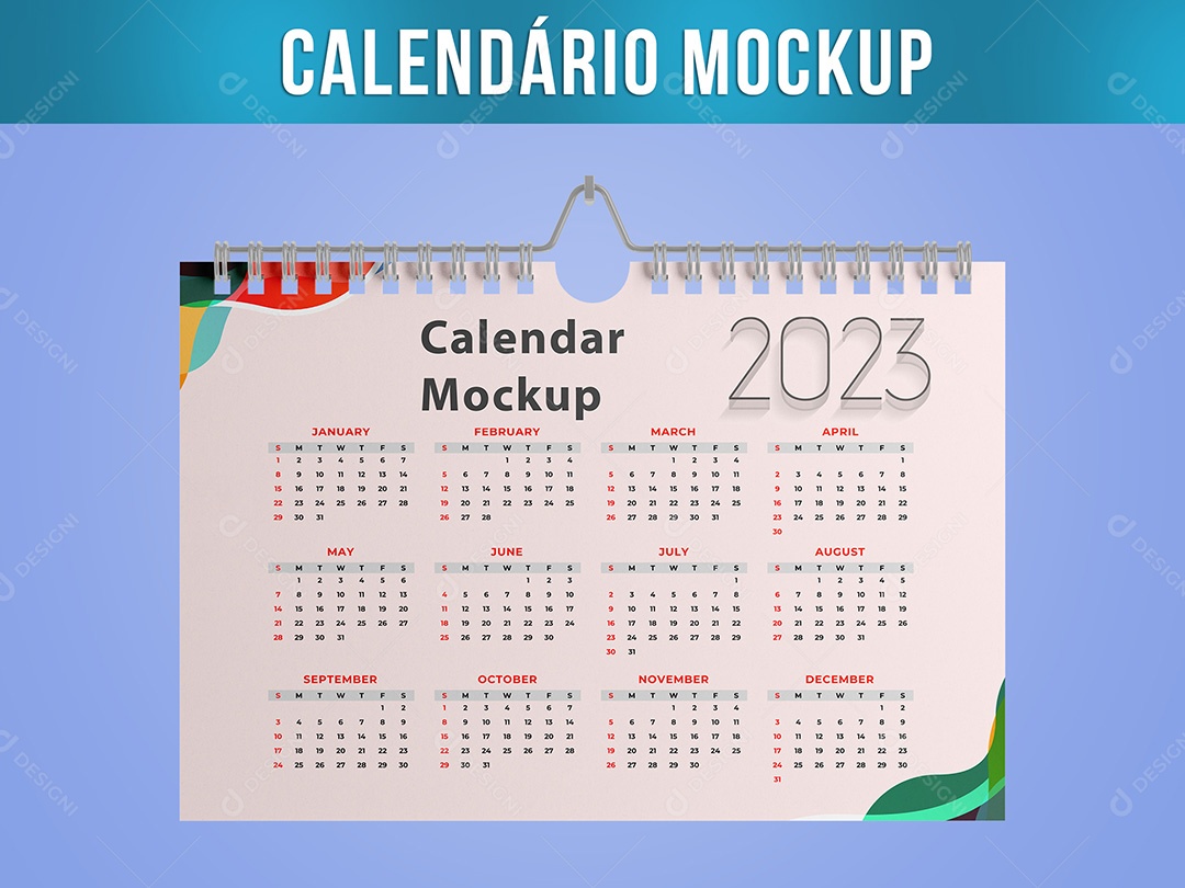 Mockup Calendário PSD Editável