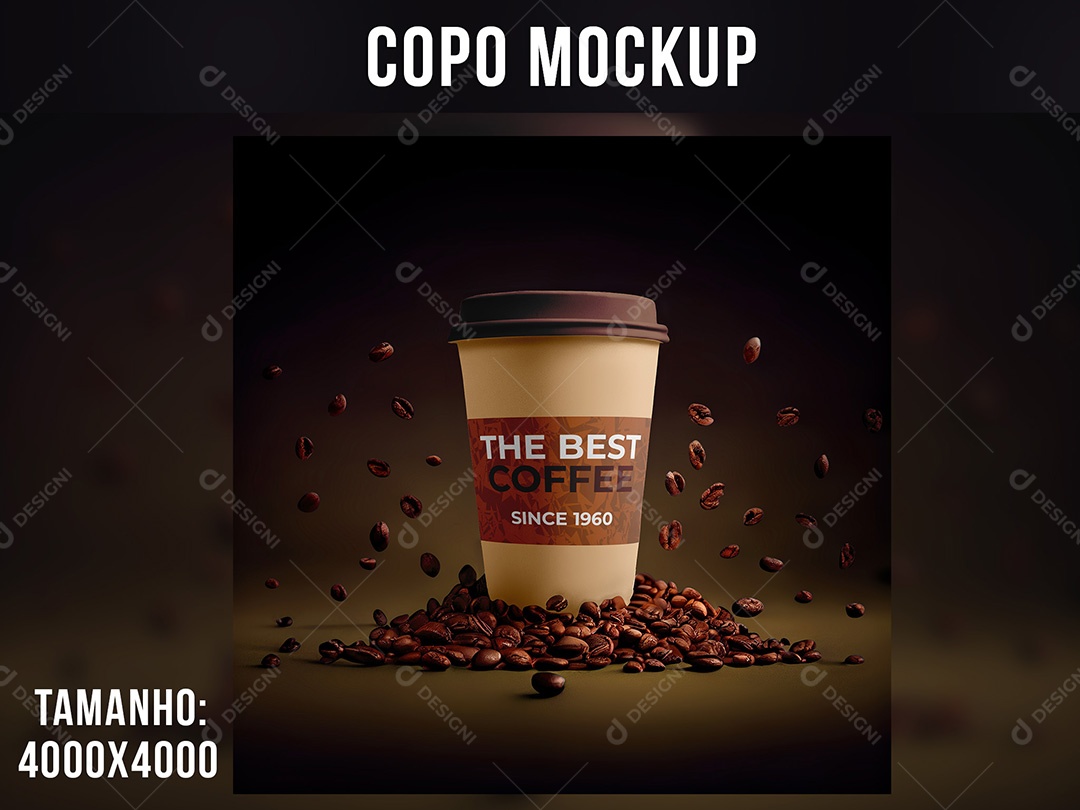 Mockup Copo de Café PSD Editável