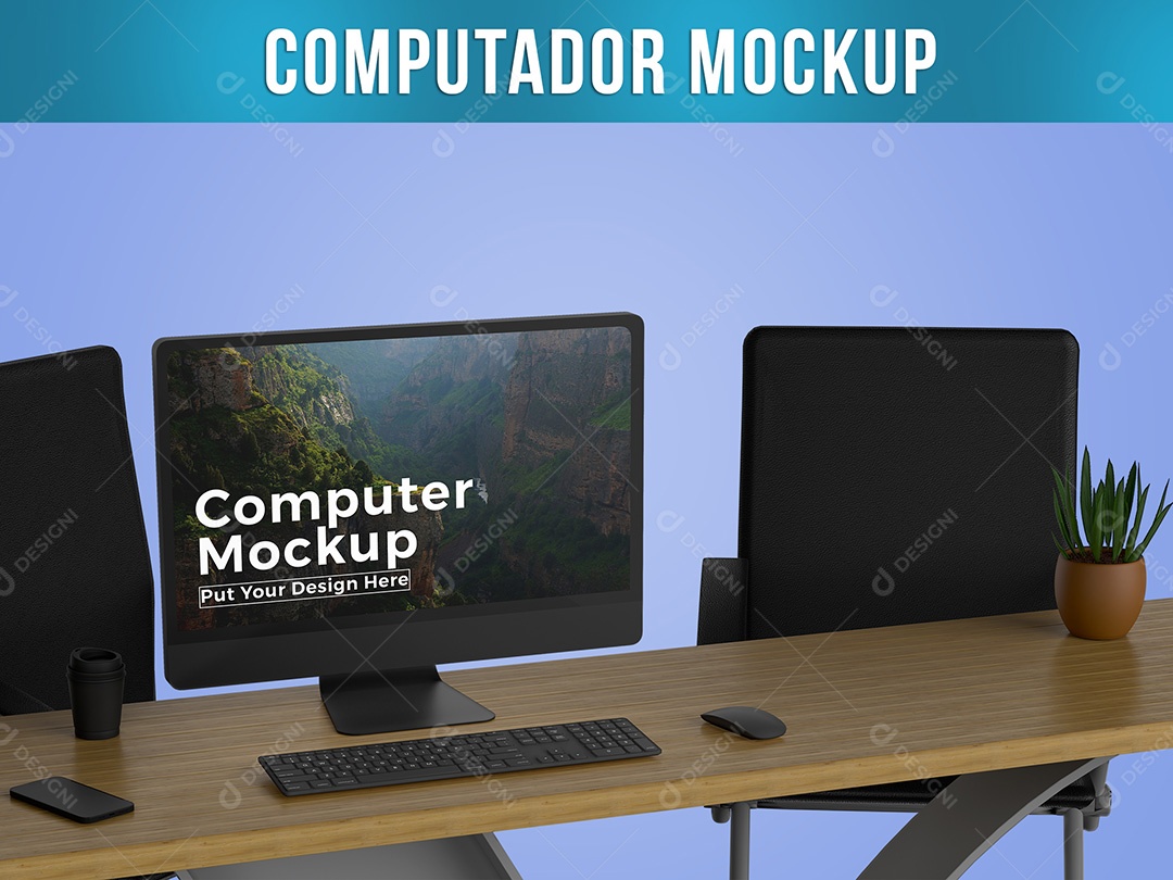 Mockup Computador PSD Editável