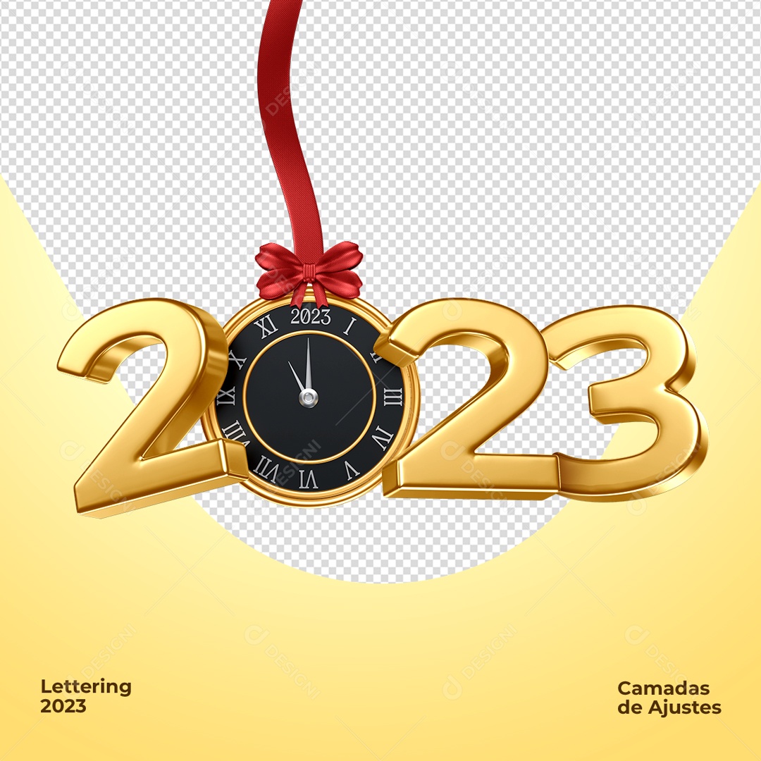 Número 3D Para Composição 2023 PSD