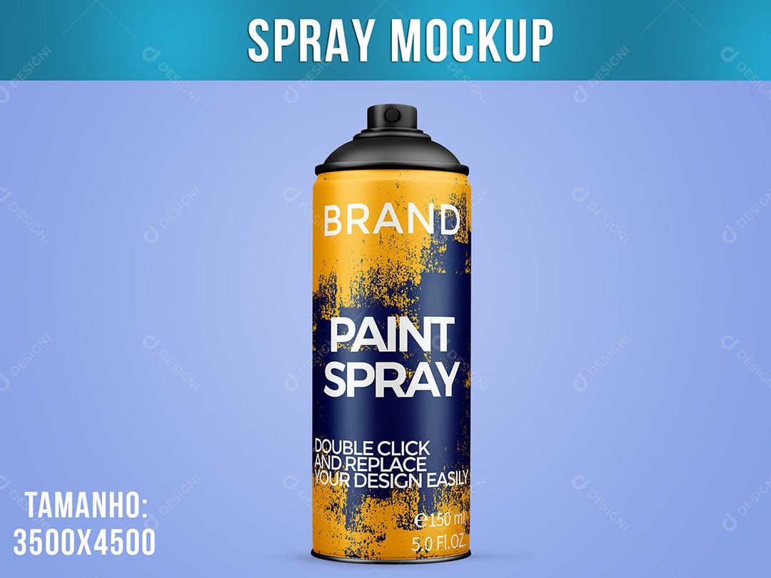 Mockup Spray de Tinta PSD Editável