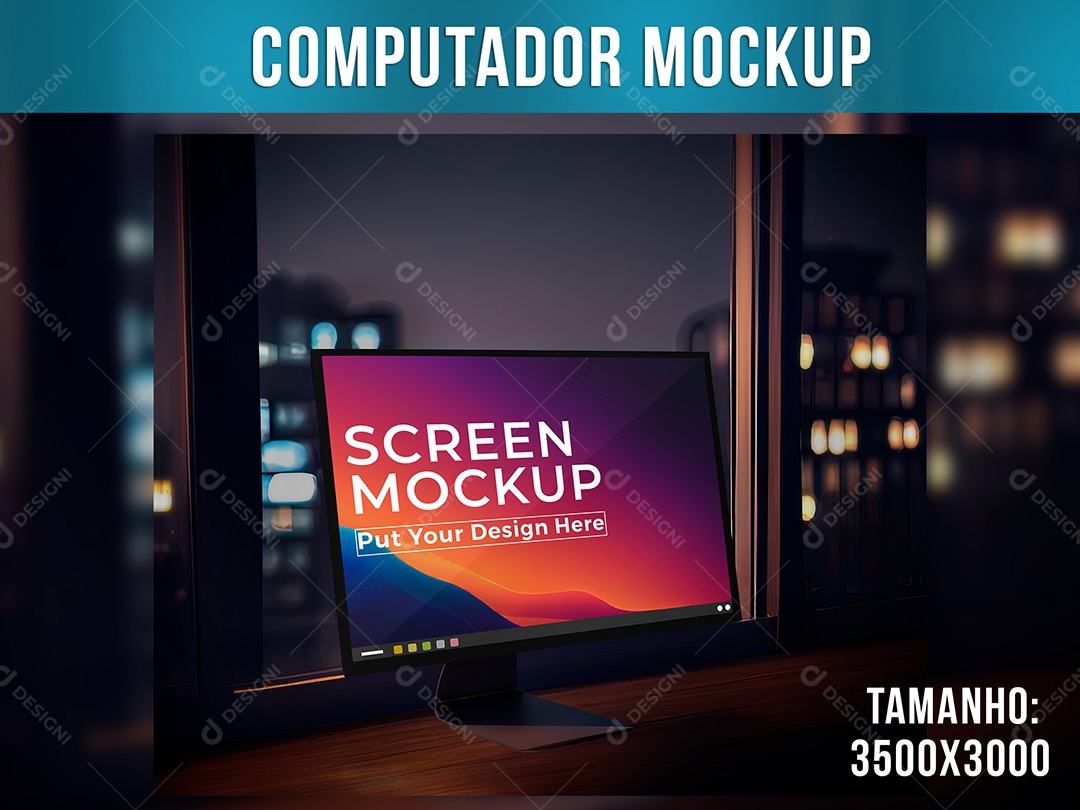 Mockup Computador PSD Editável