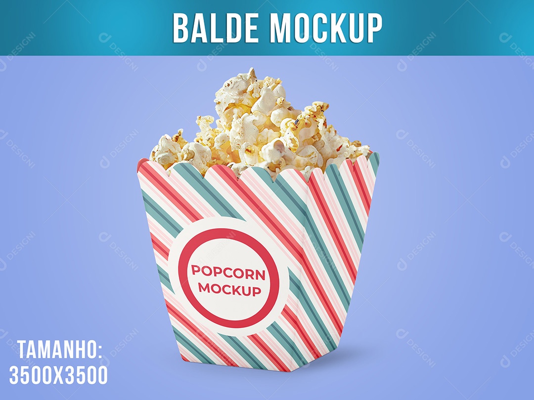Mockup Embalagem de Pipoca PSD Editável