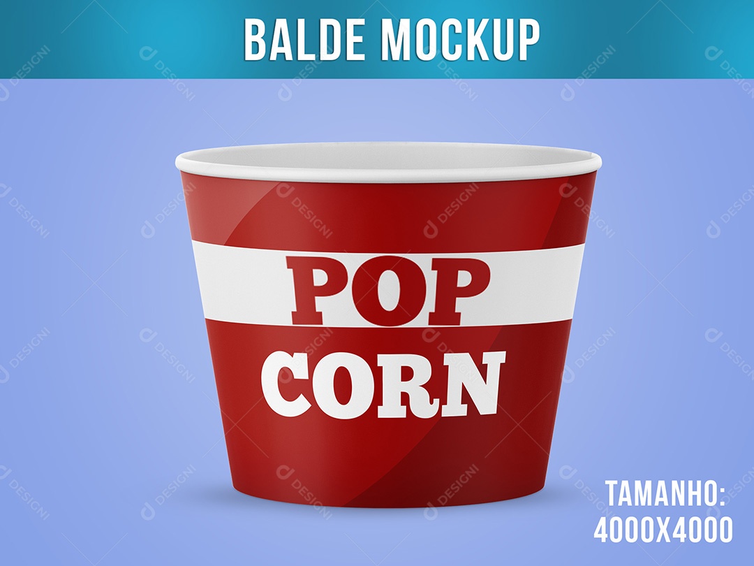 Mockup Embalagem de Pipoca PSD Editável