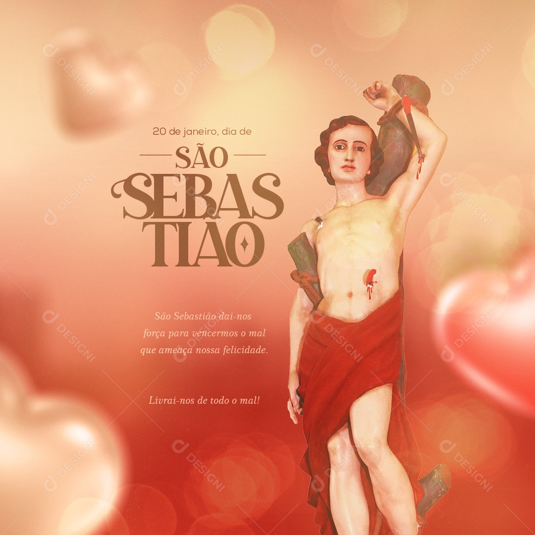 Dia de São Sebastião 20 de Janeiro Social Media PSD Editável