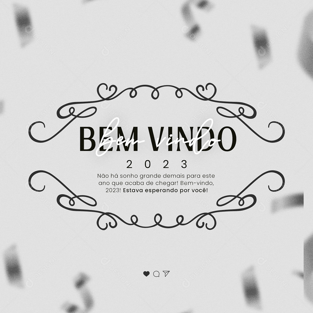 Não há Sonho Grande Demais para Este Ano Bem Vindo 2023 Ano Novo Social Media PSD Editável