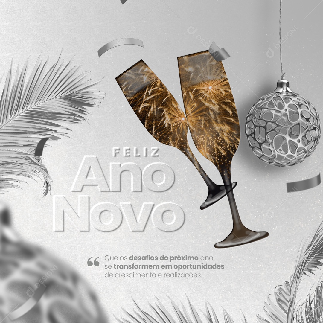Feliz Ano Novo 2023 Social Media PSD Editável