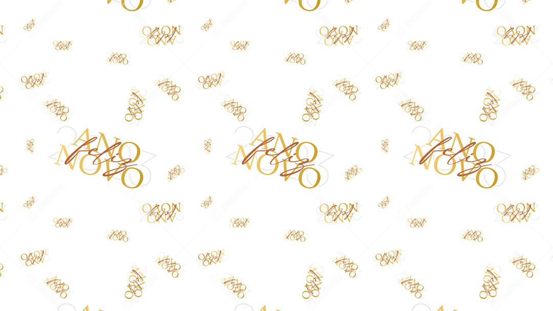 Pattern Padrões Geométricos Texto Feliz Ano Novo Em Fundo Branco Vetor AI + PAT