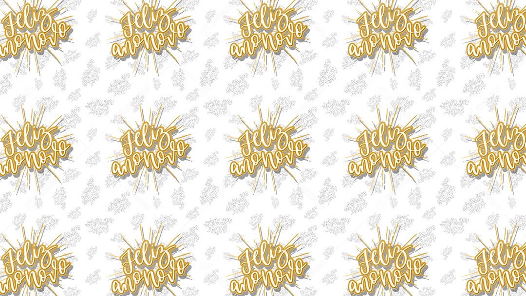 Pattern Padrões Geométricos Texto Feliz Ano Novo Em Fundo Branco Vetor AI + PAT