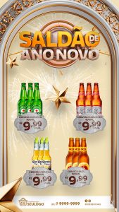Story Encarte de Supermercado Saldão de Ano Novo Social Media PSD Editável