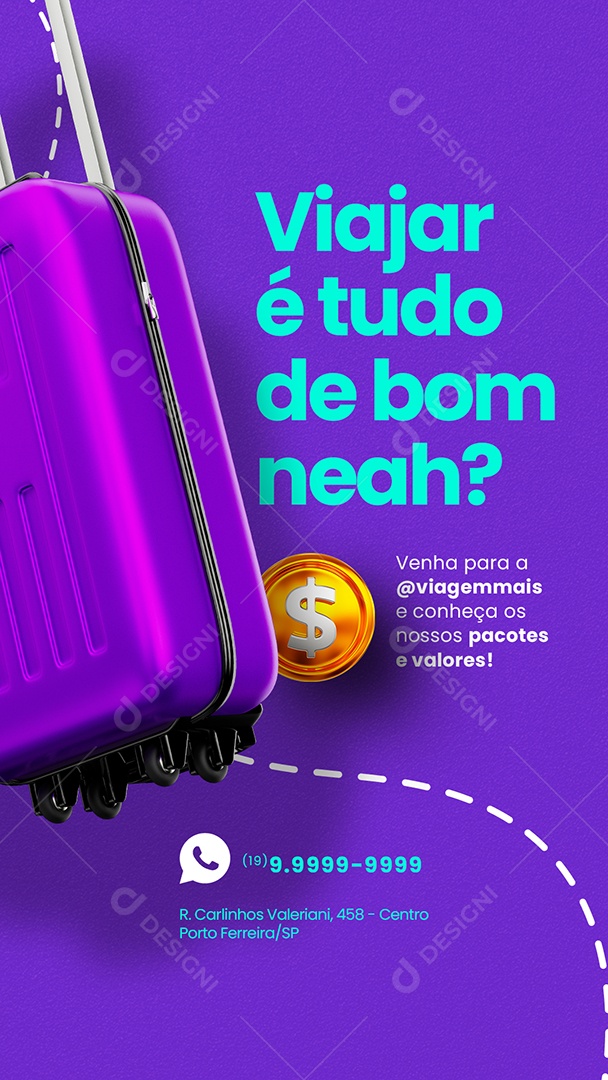 Story Viajar é Tudo de Bom Agência de Turismo Social Media PSD Editável