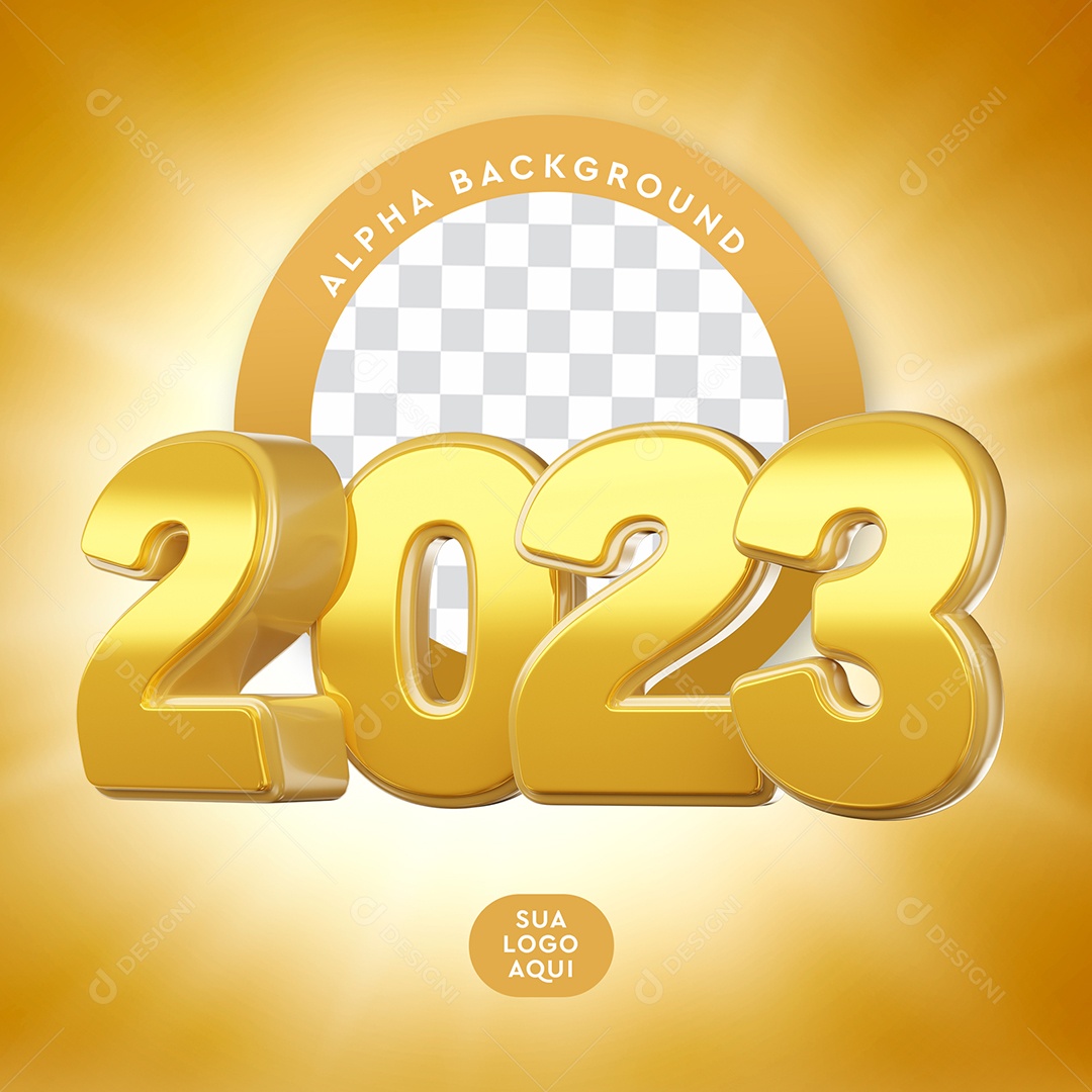 3D Number For Composition 2023 PSD