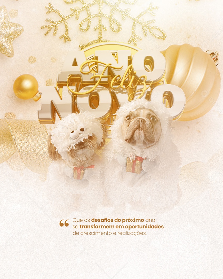 Feliz Ano Novo 2023 Pet Shop Social Media PSD Editável