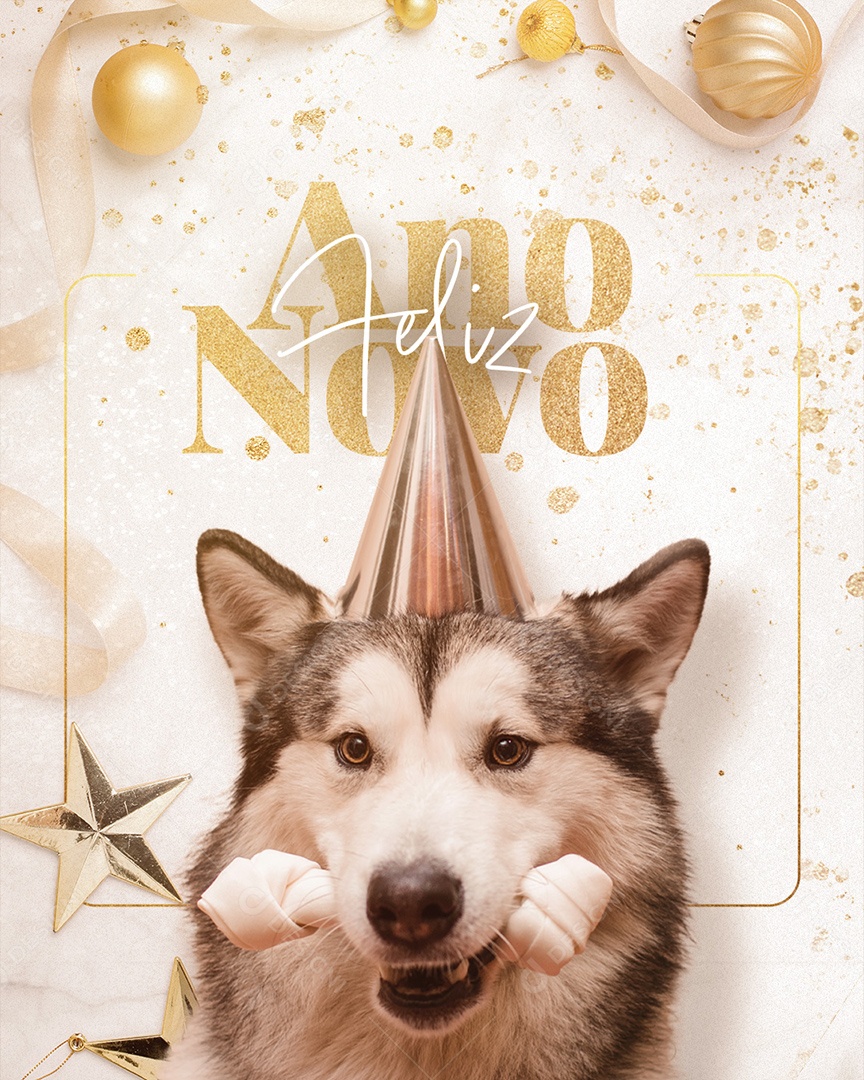 Feliz Ano Novo 2023 Pet Shop Social Media PSD Editável
