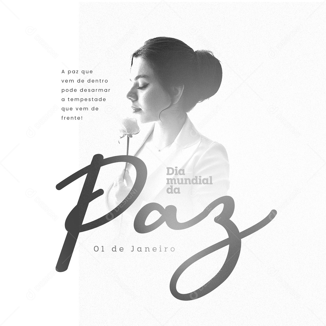 A Paz que Vem de Dentro Pode Desarmar a Tempestade Dia Mundial da Paz Social Media PSD Editável