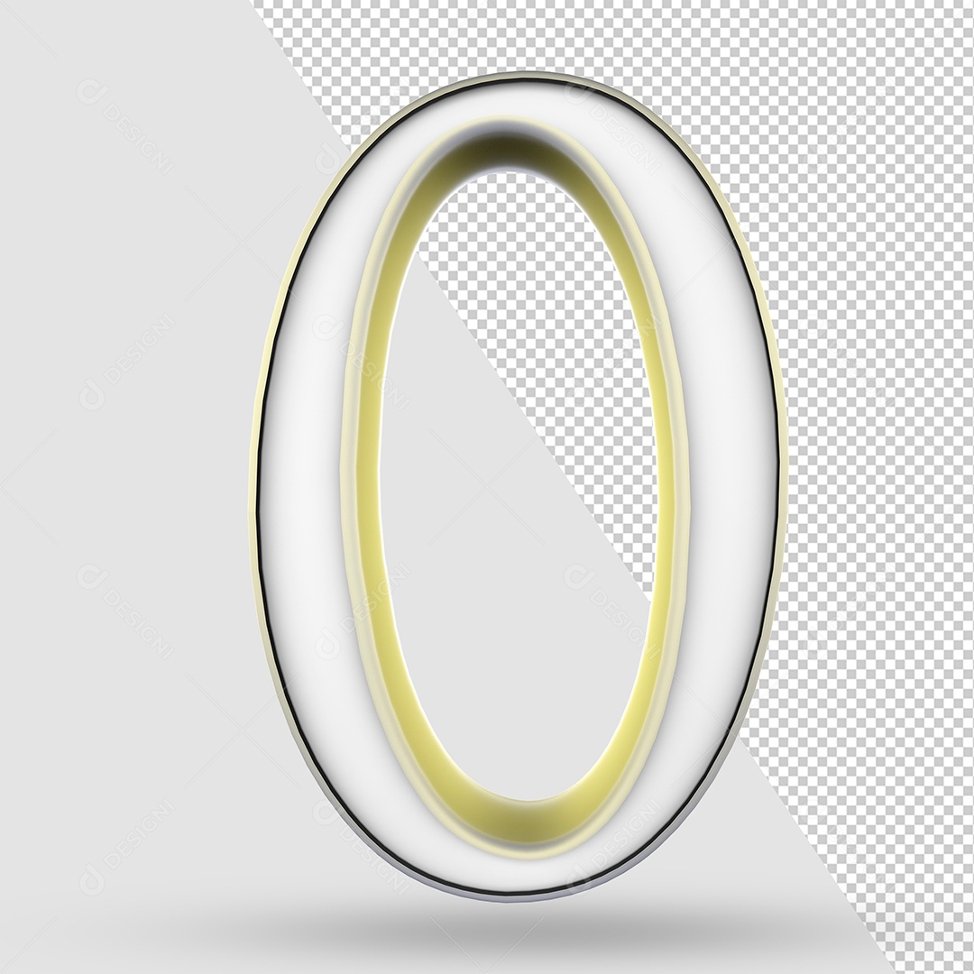 Elemento 3D 0 Número Réveillon