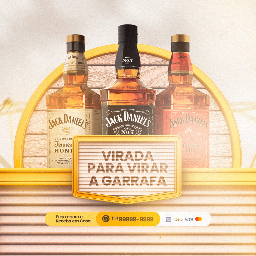 Virada Para Virar a Garrafa Ano Novo Cervejaria Social Media PSD Editável